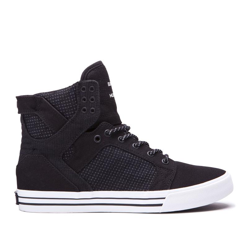 Buty Supra SKYTOP - Sneakersy Wysokie Damskie - Czarne (VXQC-72490)